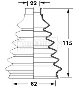 BORG & BECK gofruotoji membrana, kardaninis velenas BCB2381